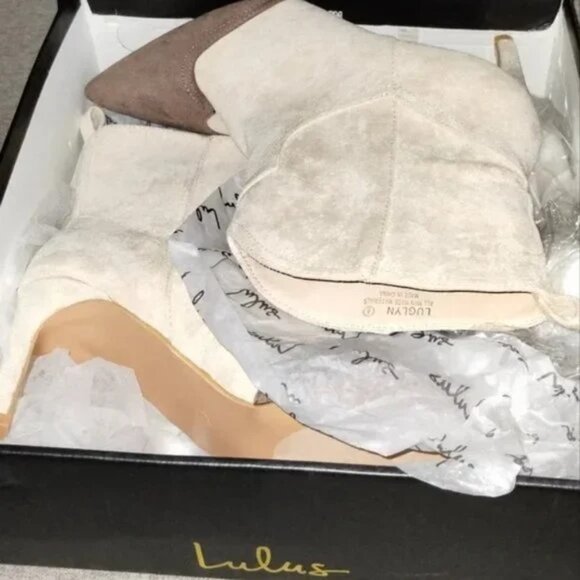 Western Chic Stiletto Cowboy Boots – Two-Tone Suede Pointed Toe - Picture 4 of 6